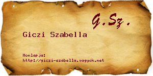 Giczi Szabella névjegykártya