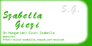 szabella giczi business card